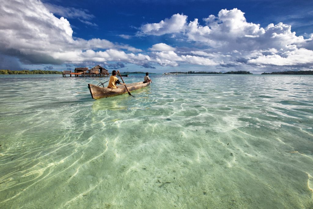 Photo by Kanenori lagoon, nature, dugout canoe