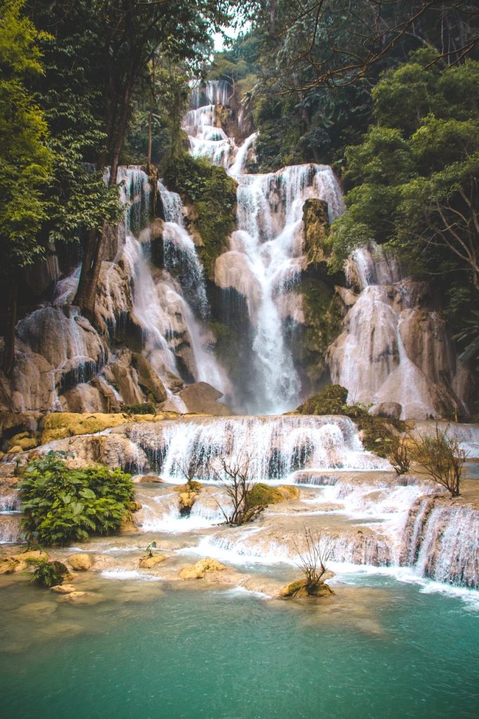 Photo by anniiikaa kuang-si-waterfall, nature, waterfall